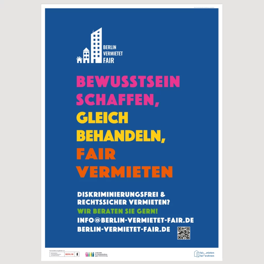 DIN-A1-Plakat für Fair mieten – Fair wohnen
