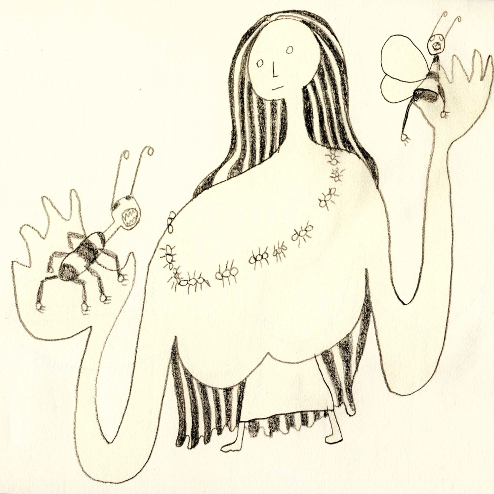 Illustration „Imkerin“ von Ursula Breinl
