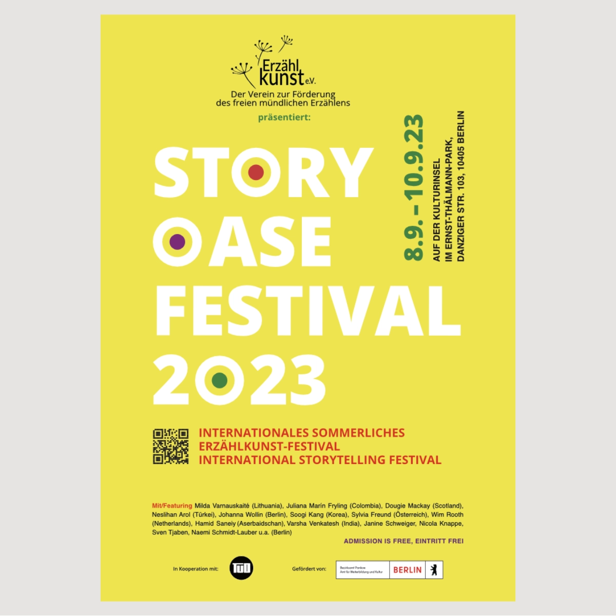 Plakat für das Story Oasis Festival
