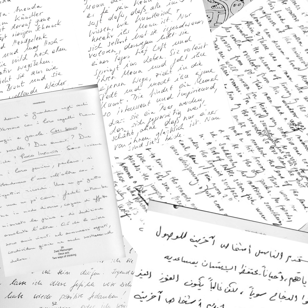 Zeichnung und handschriftlicher Beitrag im MinutenBuch